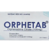 Orphetab Tablet X 100(Orphenadrine 100mg)