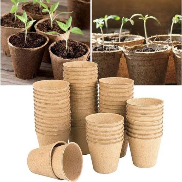 6cm Round Fibre Pots (Pack of 96)