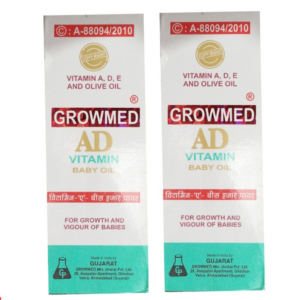 GROWMED AD VITAMIN BABY OIL (Pack Of 2) (200ml Each)