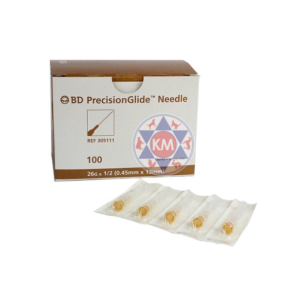 BD PrecisionGlide Needle 26g x 1/2 ? 100?s