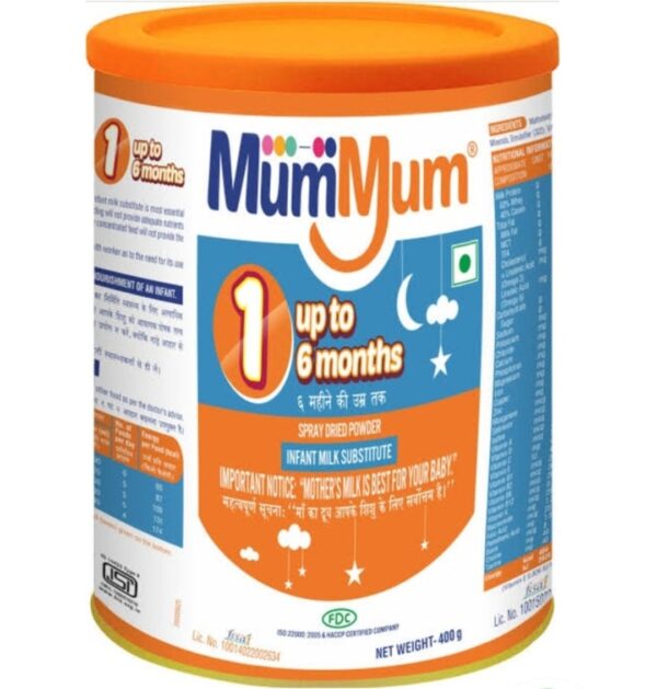 MUM MUM MILK POWDER (STAGE ? 1st) (400g, UPTO 6 MONTHS)