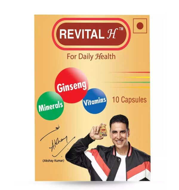 SUN PHARMACEUTICAL REVITAL H MEN CAPSULE MULTIVITAMIN WITH ZINC & GINSENG FOR IMMUNITY, STRONG BONES & ENERGY (10 CAPSULES)