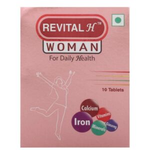 SUN PHARMACEUTICAL REVITAL H WOMEN TABLET MULTIVITAMIN WITH CALCIUM, ZINC, GINSENG FOR IMMUNITY, STRONG BONES & ENERGY (10 TABLETS)