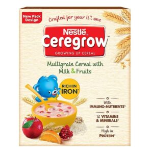 NESTLE CEREGROW GROWING UP MULTIGRAIN CEREAL WITH MILK & FRUITS (3 To 6 Years) (300g)