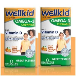 Wellkid chewable omega 3 plus vitamin D tablets