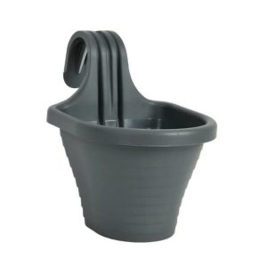 Fence Hanging Plastic Outdoor Garden Planter-Grey