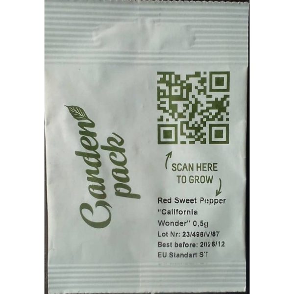 GARDEN PACK RED SWEET PEPPER CALIFORNIA WONDER