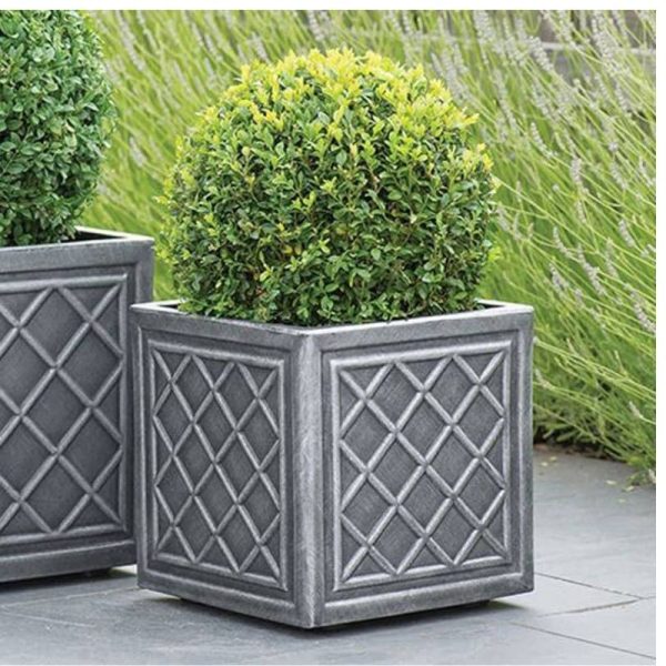 Garden Square Lead Effect Planter-40*40Cm