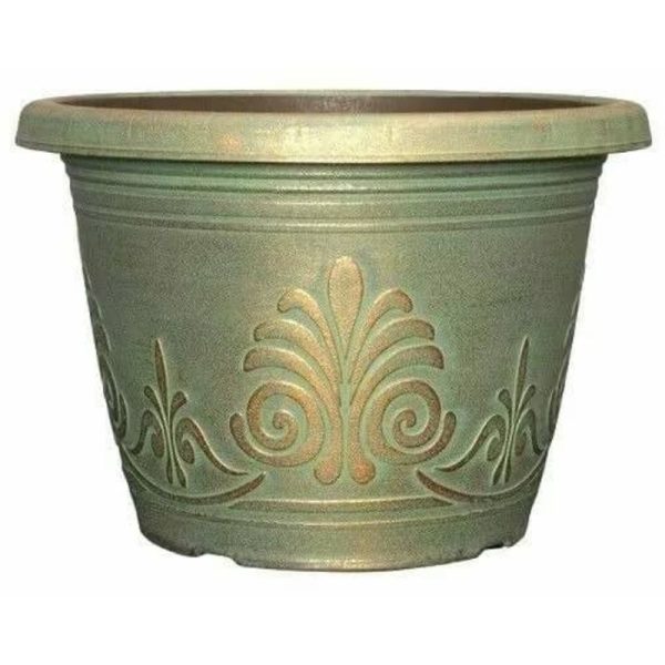 Laurel Planter 22Cm Patina Copper