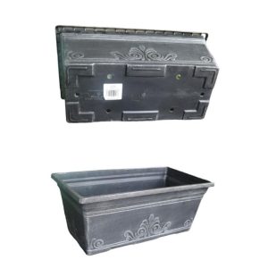 Laurel Window Box 38Cm Silver