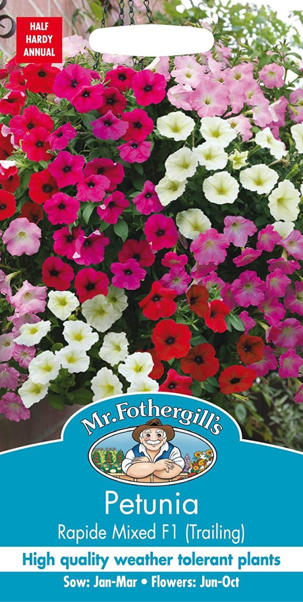 Mr Fothergills Petunia Rapide Mixed F1 Seeds