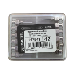 Dermasteel LL Hypodermic Needle 17g x 0.5