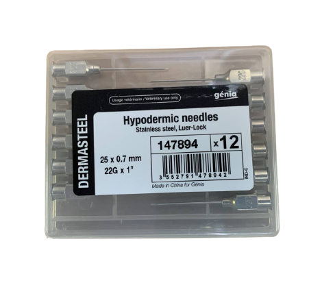 Dermasteel Hypodermic Needle 22g x 1