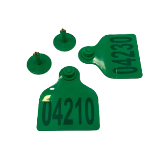Cattle Green Ear Tag W/ Number ? 50?s