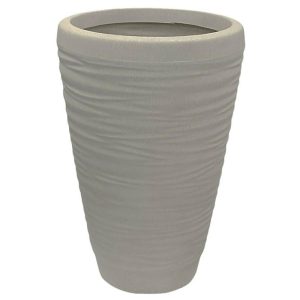 Rammento 56Cm Tall Planter -Large Ribbed Plant Pot