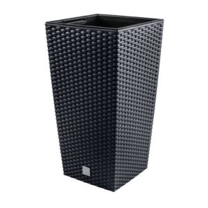 Rato Square Flowerpot With Insert -Anthracite