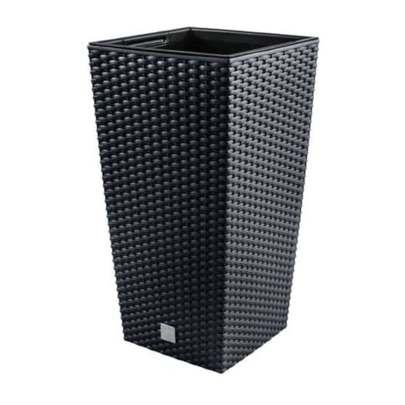 Rato Square Flowerpot With Insert -Anthracite