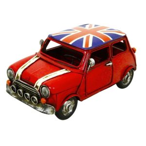 Union Jack Car Metal Ornament (Red)