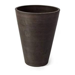 Valencia Round Tapered Pot Planter,Spun Chocolate 13.5Cm