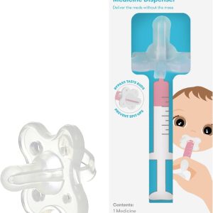 Frida Baby MediFrida Medicine Dispenser Dummy, Suitable for Newborns and Babies, Use with any Standard Syringe, Mess & Fuss Free
