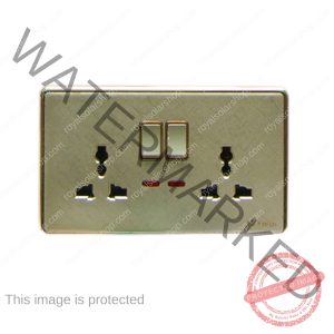 AV TECH 13Amps Double Socket ? Gold