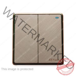 AV TECH 2-gang Switch ? Gold/Silver