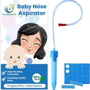 Plusqmed Baby Nasal Aspirator, Snotsucker, Baby Nose Mucus Sucker