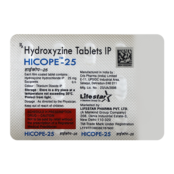 HICOPE 25MG TAB 15`S