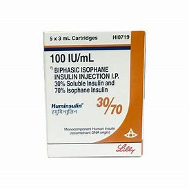 HUMINSULIN 30/70 CARTIDGE INJ 3ML