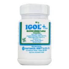 IGOL PLUS PINEAPPLE FLAVOUR BOTTLE OF 250GM POWDER