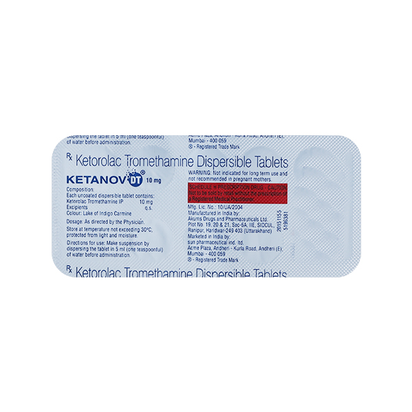 KETANOV DT 10MG TAB 10`S