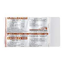 LACOM CV 625MG TABLET