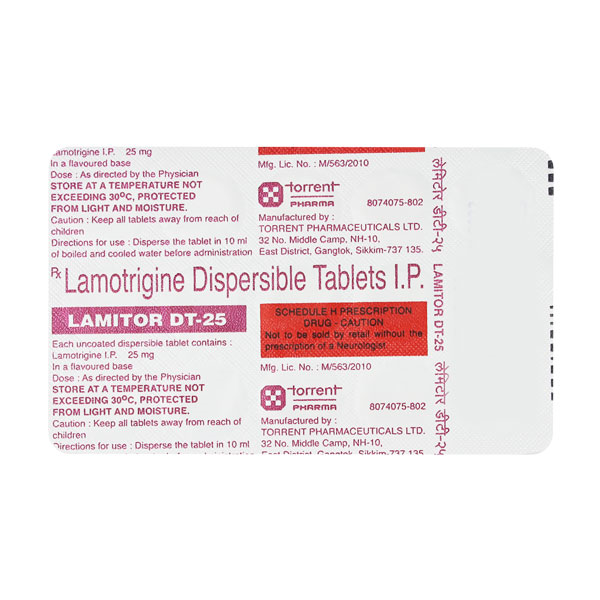 LAMITOR DT 25MG TAB 15`S