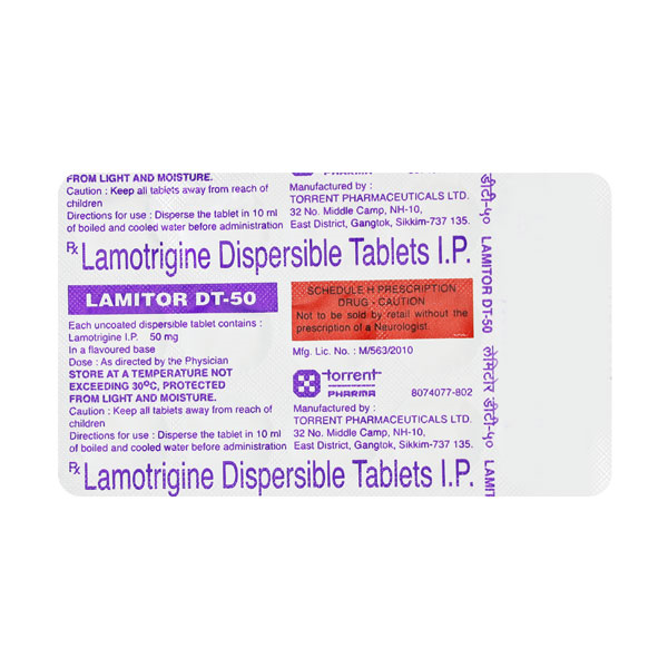 LAMITOR DT 50MG TAB 15`S
