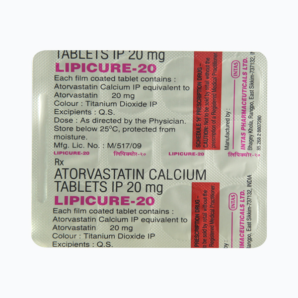 LIPICURE 20MG TAB 15`S