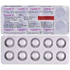 LIPITAB 20MG STRIP OF 10 TABLETS