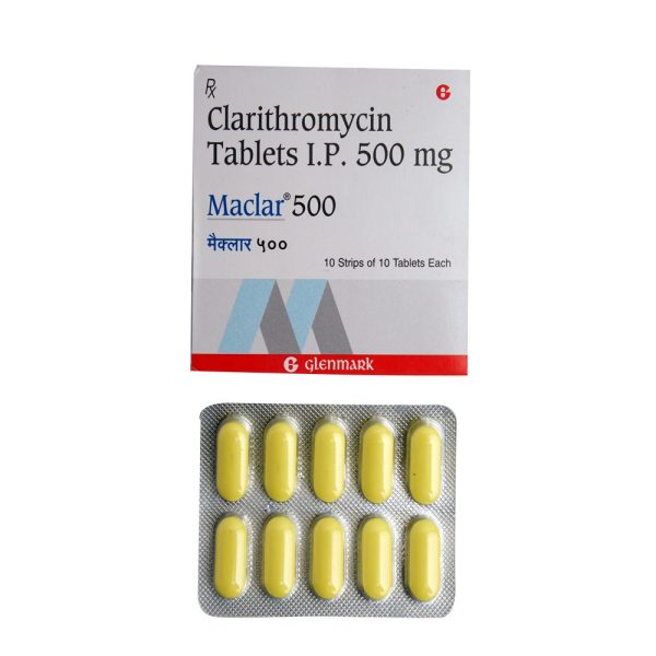 MACLAR 500MG STRIP OF 10 TABLETS