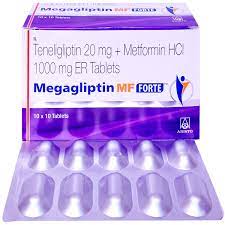 MEGAGLIPTIN MF FORTE 20/1000MG TAB 10`s