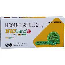 NICLONZ 2 MINT FLAVOUR SUGAR FREE STRIP OF 10 PASTILLES