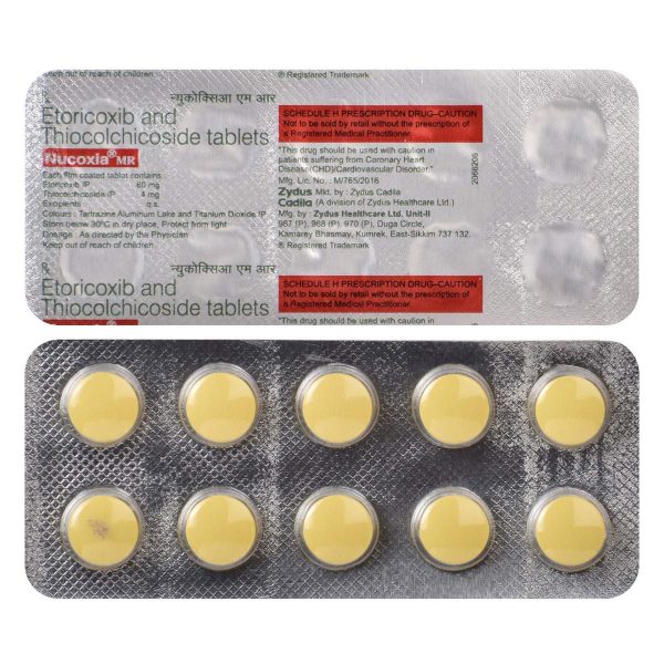 NUCOXIA MR 8MG TAB 10`S