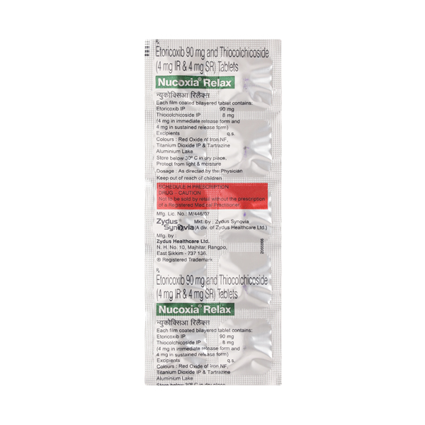 NUCOXIA RELAX 90MG TAB 10`S