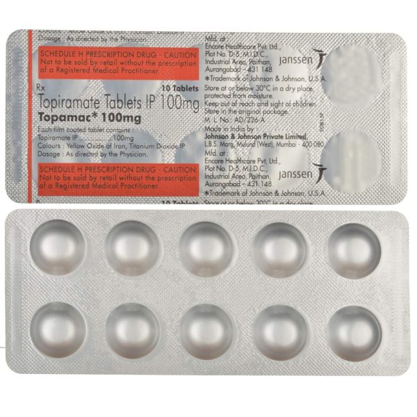 TOPAMAC 100MG TAB 10`S