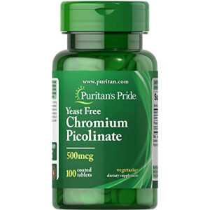Chromium Picolinate 500 Mcg, Yeast Free ? 100 Coated Tablets
