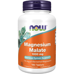 Now Magnesium Malate 1000 Mg, 180 Tablets
