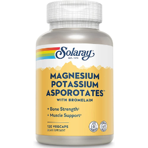 Solaray Magnesium and Potassium Asporotates with Bromelain, 120 vcaps