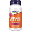 NOW Vitamin D3 & K2, 1,000 IU/45 mcg, 120 Veg Capsules