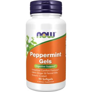 Now Peppermint Gels with Ginger & Fennel Oils, 90 Softgels