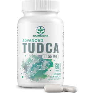 Sambugra TUDCA Ultra Strength Bile Salt 1100mg, 60 Capsules