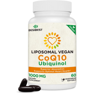 Besibest Liposomal CoQ10 Ubiquinol 1000mg, 60 Vegan Softgels