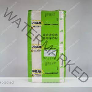 Izocam (Turkey) Green pack 50mm; 1.2 by 1m (6 in a pack) 27kg density with foil